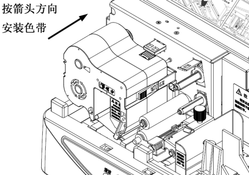 光纜標(biāo)牌打印機(jī)怎么安裝色帶